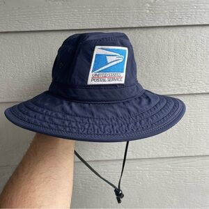 Vintage Watership Men's Blue Postal Service Sun Safari Boonie Hat Sz Small USA